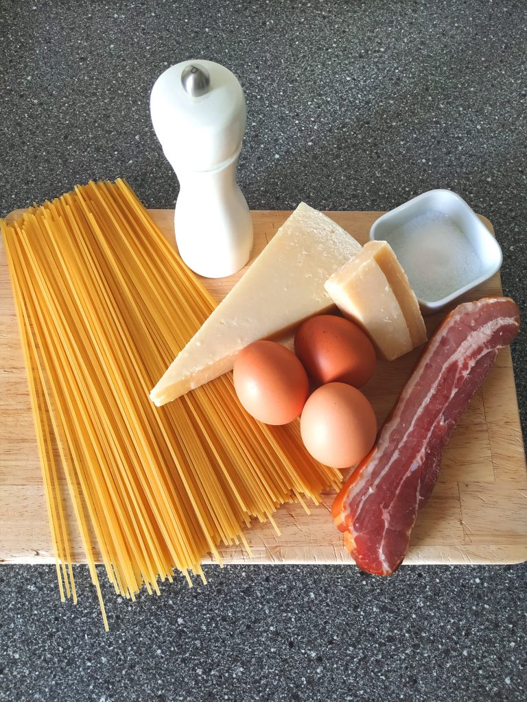 Zutaten für Spaghetti Carbonara